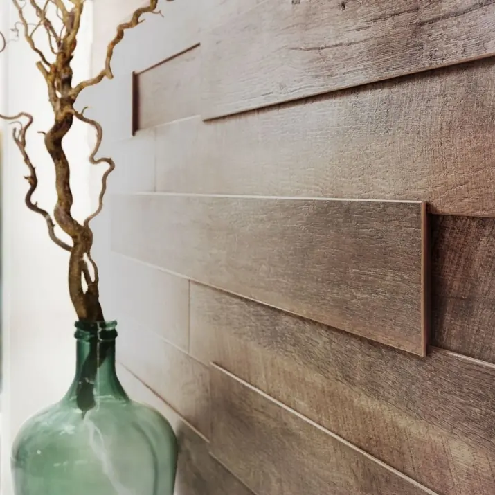Flooring and cladding samples at Nolina Store, Kazanlak